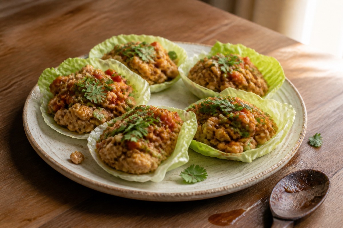 Ginger turkey lettuce cups