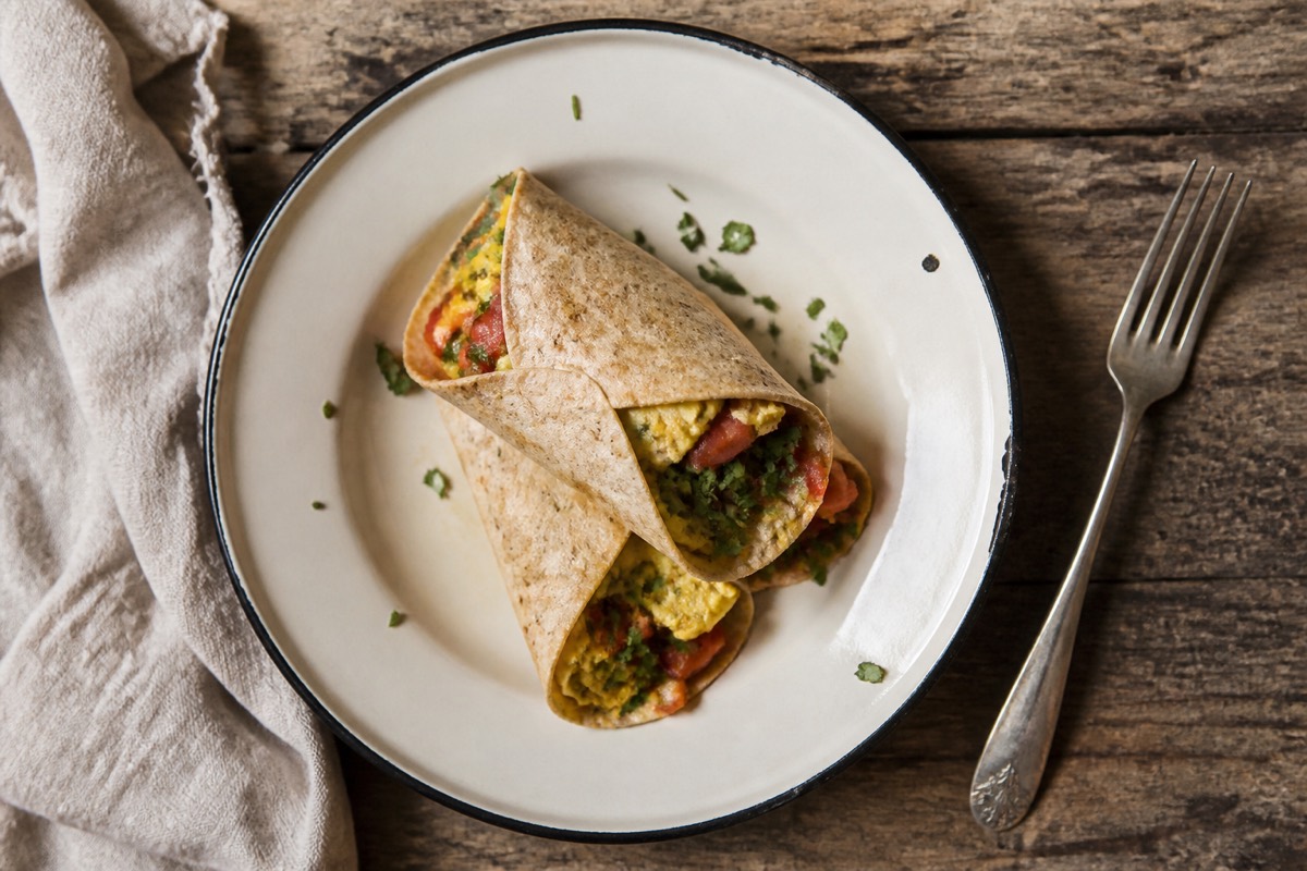 Masala omelette wrap