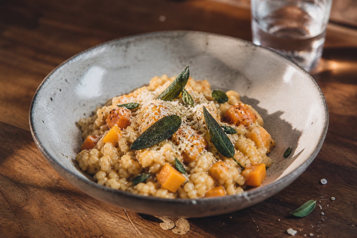 Squash & sage barley risotto
