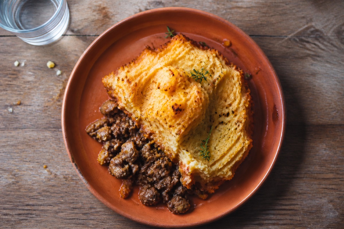 Venison & mushroom cottage pie
